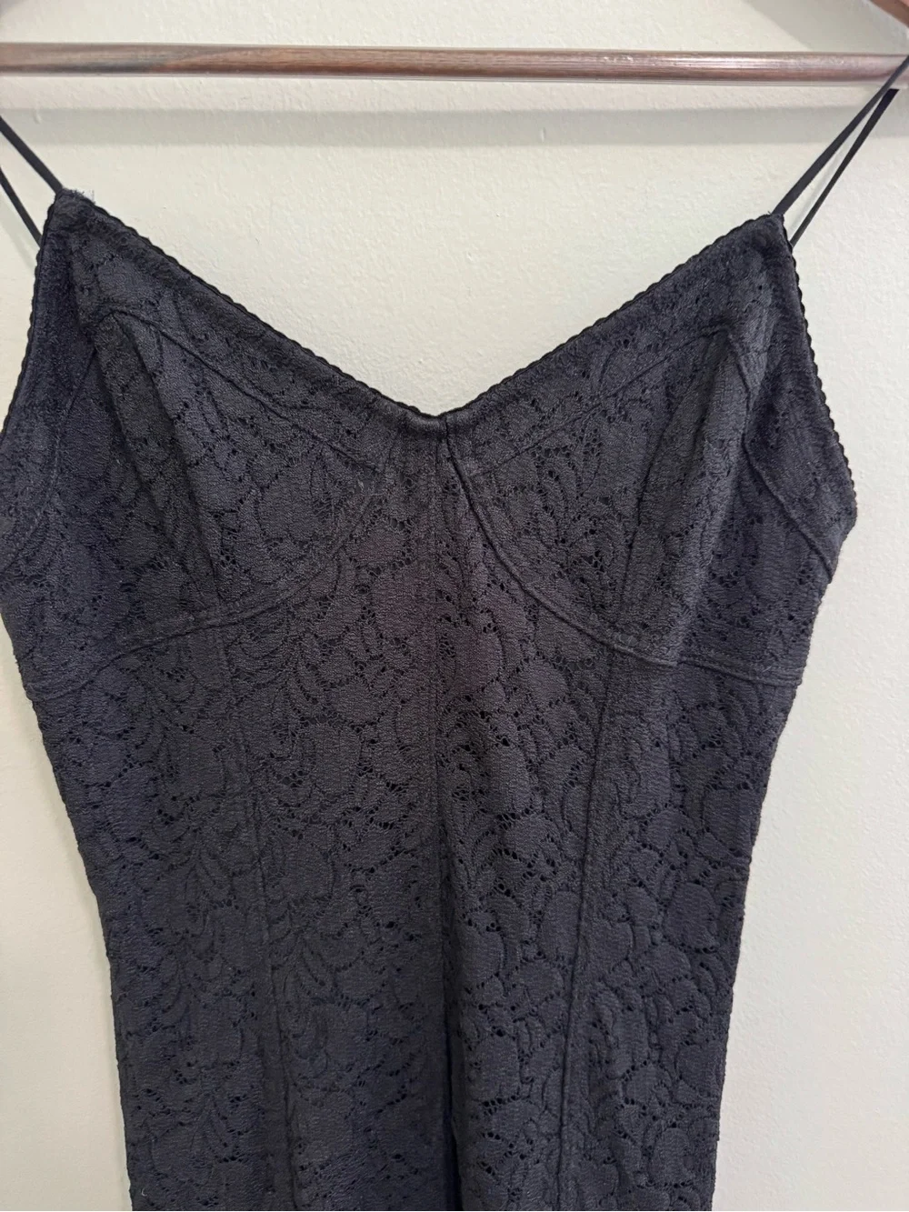 Free People Black Lace Bodycon Mini Dress